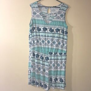 Rue 21 Elephant 🐘 Print Romper